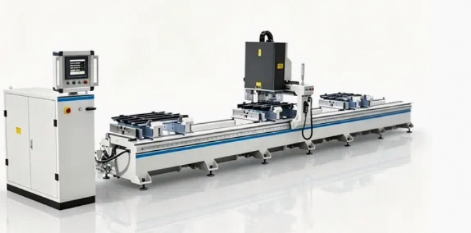 Perceuse de mur rideau en aluminium CNC à 4 têtes de haute précision