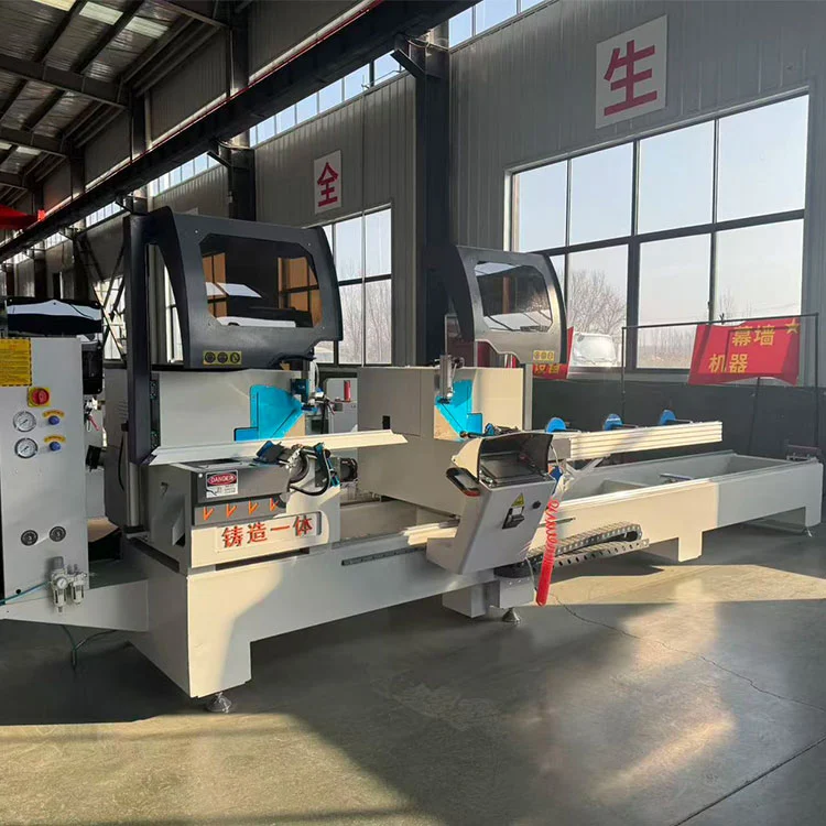 Scie à onglets semi-automatique à double tête, machine de découpe de profilés en aluminium